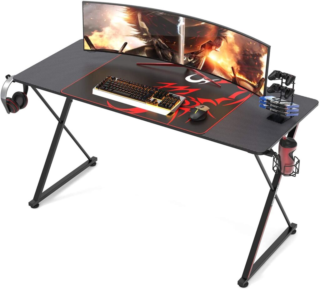Designa 55 inch Gaming Desk with LED Lights