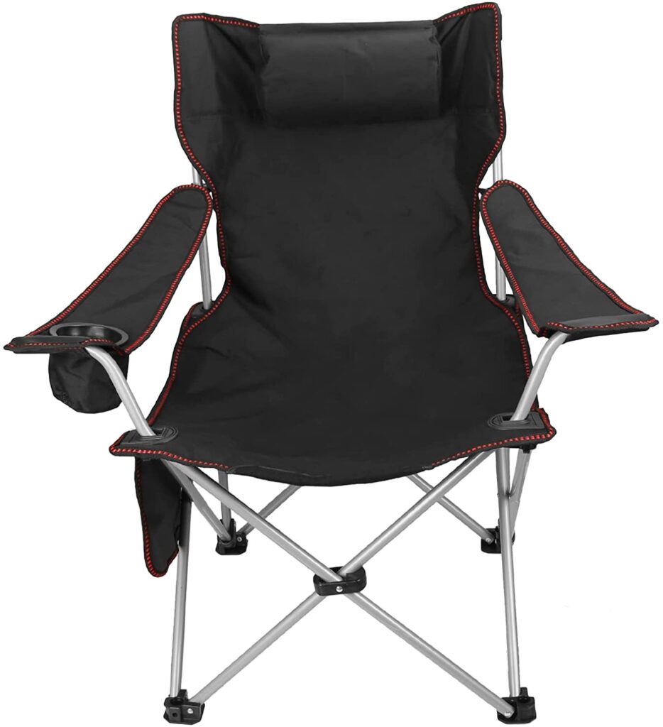 Zzidcasd Folding Adjustable Recliner Lawn Chair for big guys