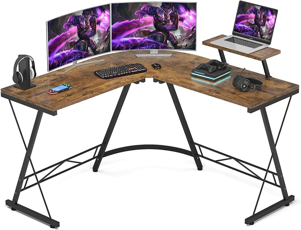 Foxemart L Shaped Gaming Desk