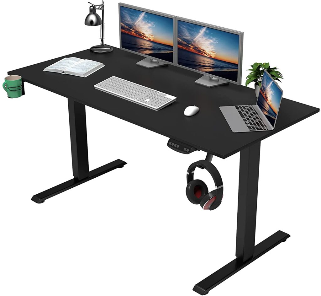 OUTFINE Height adjustable dual monitor desk