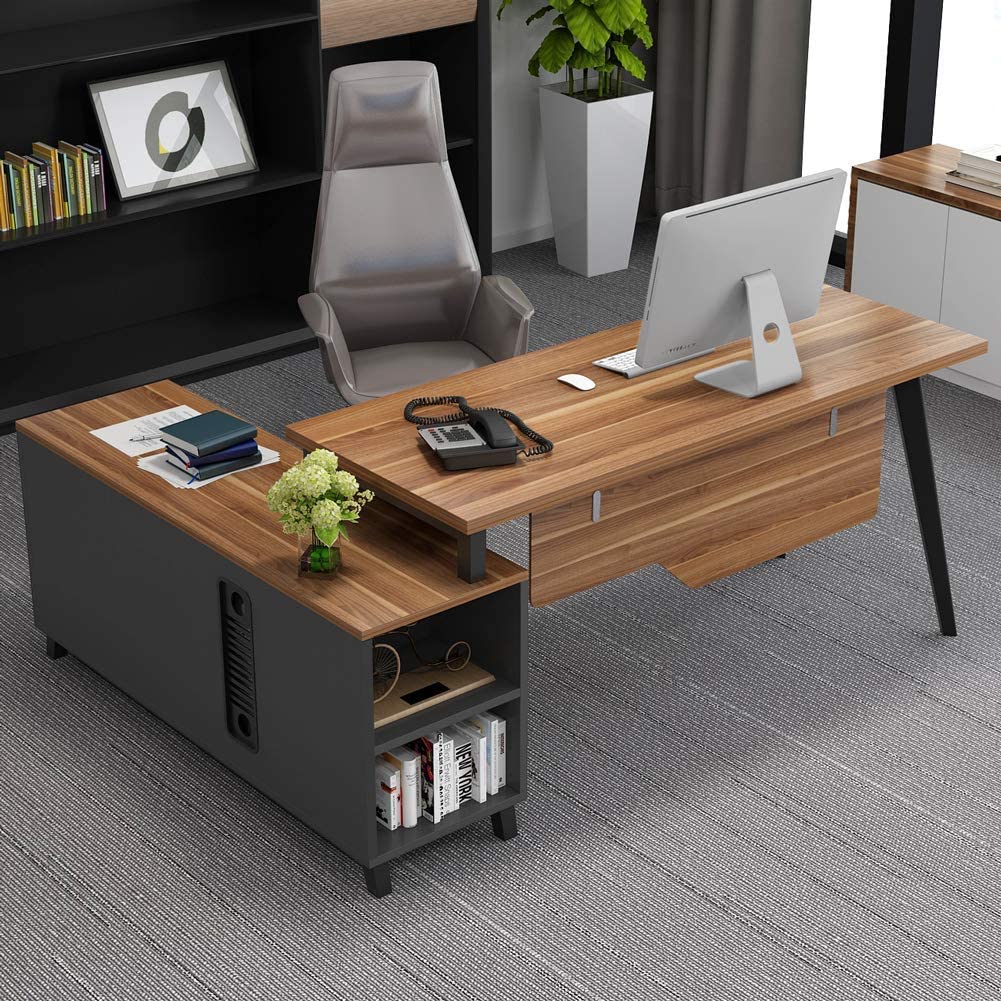 Tribesigns L-shaped best modern executive desks