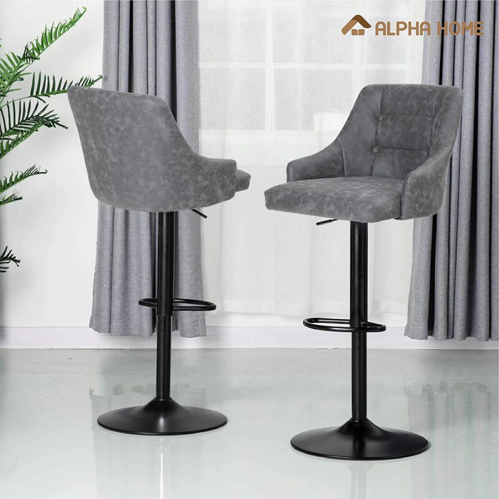 ALPHA HOME Adjustable Swivel Bar Stool